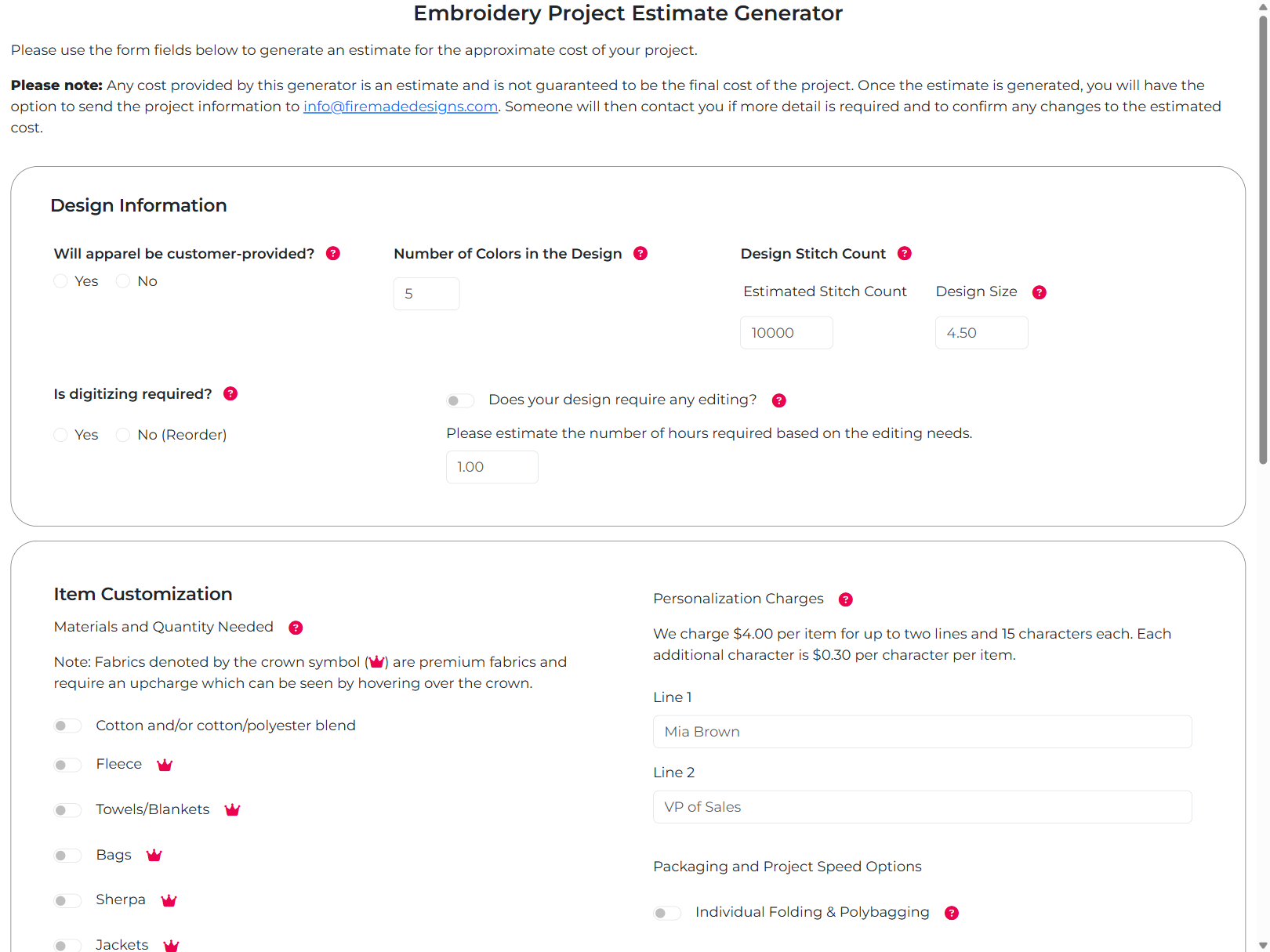 Screenshot of quote generator