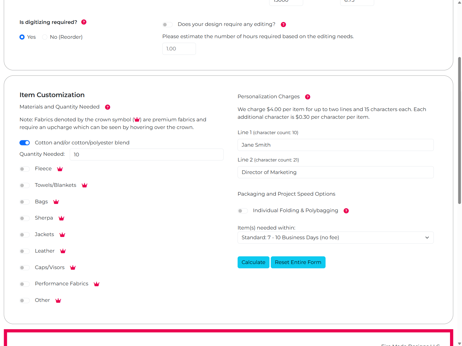 Screenshot of quote generator