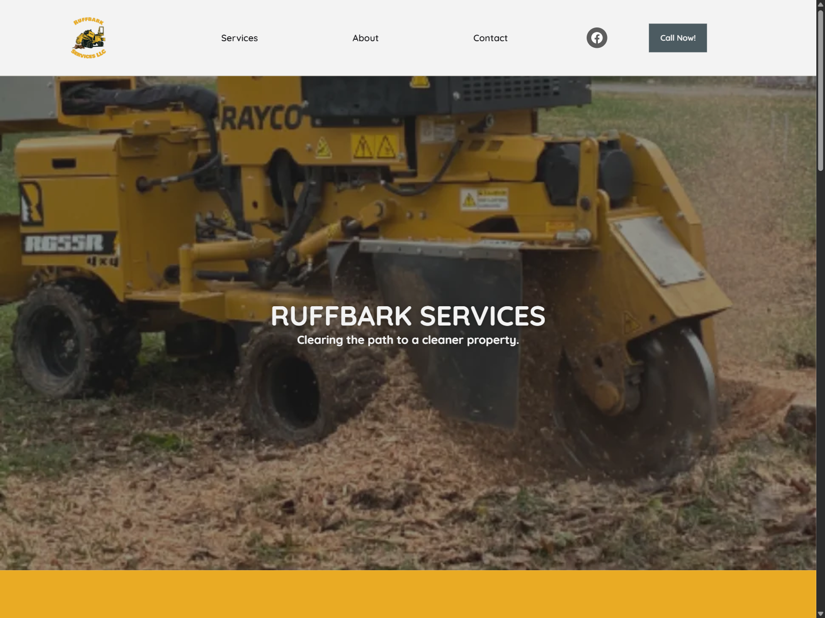 Screenshot of hero banner